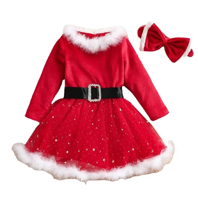 Robe de Noël Princesse Bébé + Bandeau