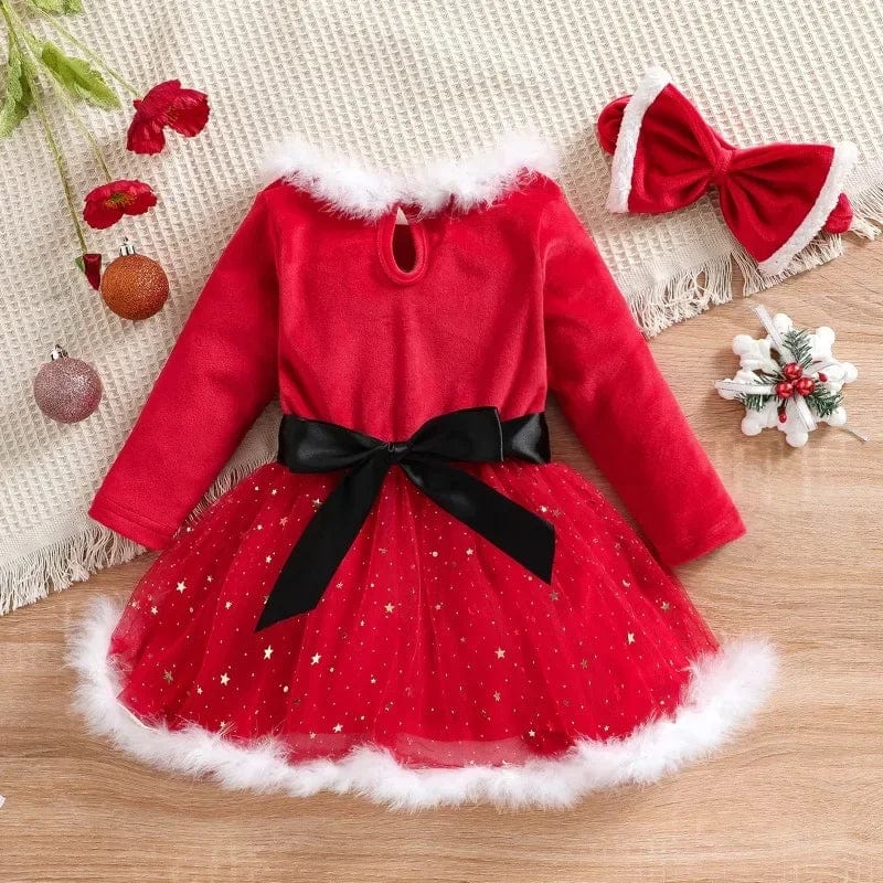 Robe de Noël Princesse Bébé + Bandeau